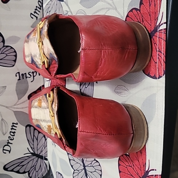 MADISON MASON RED SNAKE PRINT SHOES - Picture 3 of 7